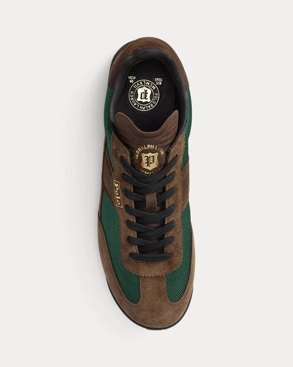 Ralph Lauren Varick Suedepaneled Sneaker Chocolate Brown