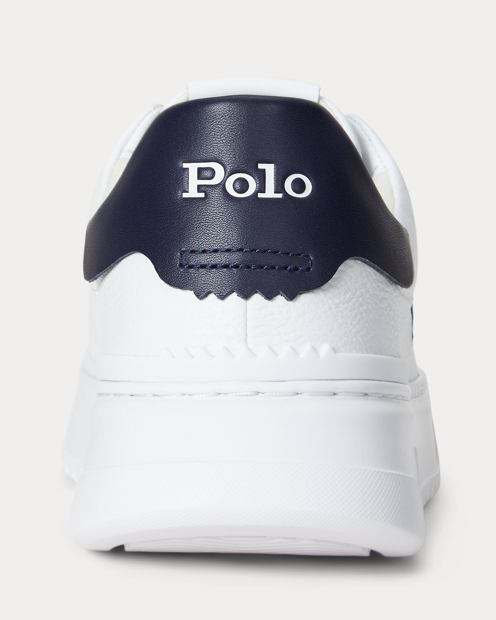 Ralph Lauren Rlite Court Tumbled Leather Sneaker White
