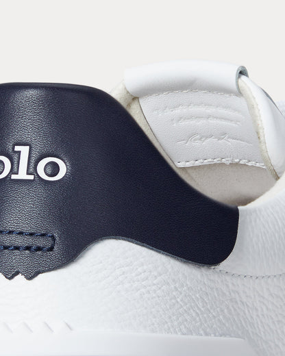 Ralph Lauren Rlite Court Tumbled Leather Sneaker White