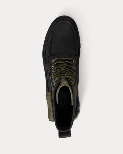 Ralph Lauren Logan Leatherpaneled Moctoe Boot Black