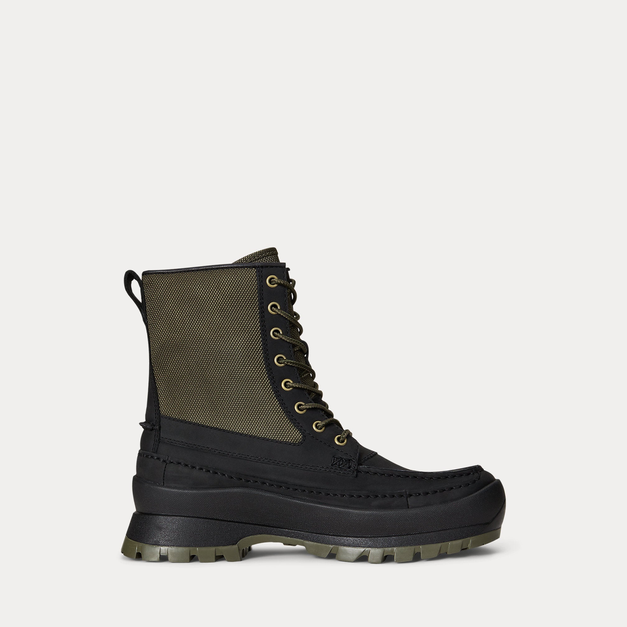 Ralph Lauren Logan Leatherpaneled Moctoe Boot Black