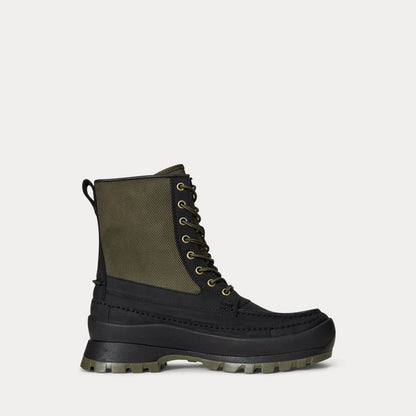 Ralph Lauren Logan Leatherpaneled Moctoe Boot Black