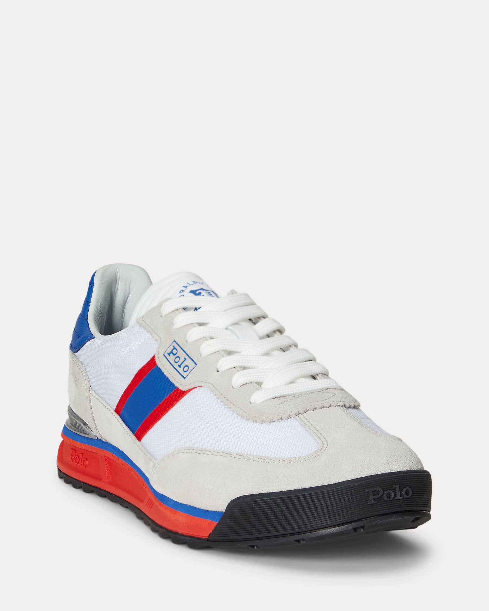 Ralph Lauren Varick Suede Oxford Sneaker White