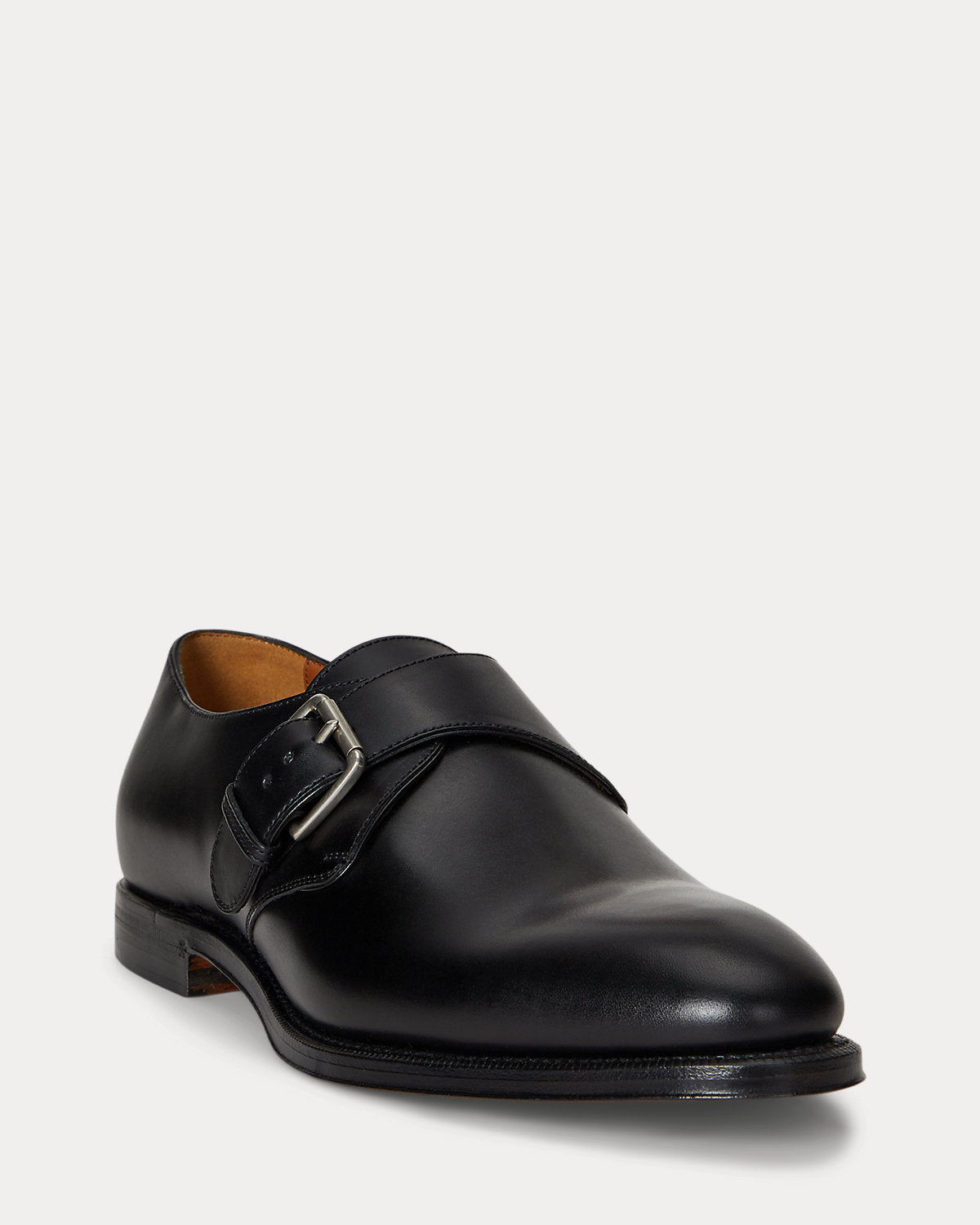 Ralph Lauren Maestra Calfskin Monkstrap Shoe Black