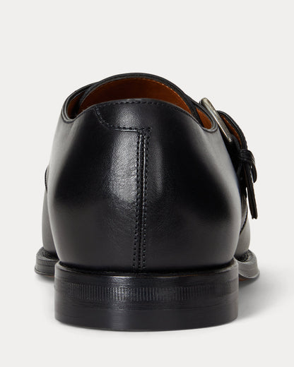 Ralph Lauren Maestra Calfskin Monkstrap Shoe Black