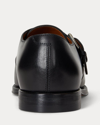 Ralph Lauren Maestra Calfskin Monkstrap Shoe Black