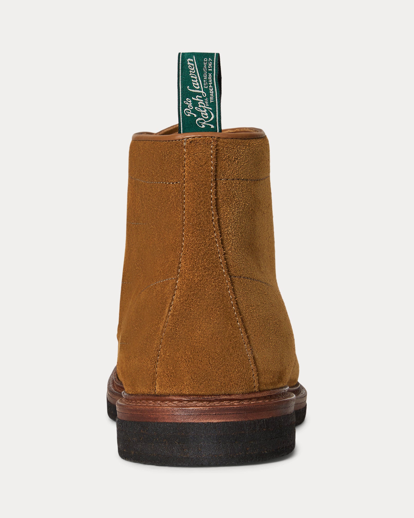 Ralph Lauren Aspra Suede Laceup Boot Chestnut
