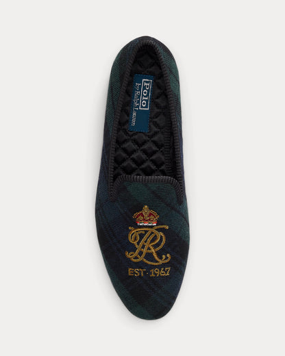 Ralph Lauren Paxton Bullioncrest Plaid Slipper Blackwatch Tartan