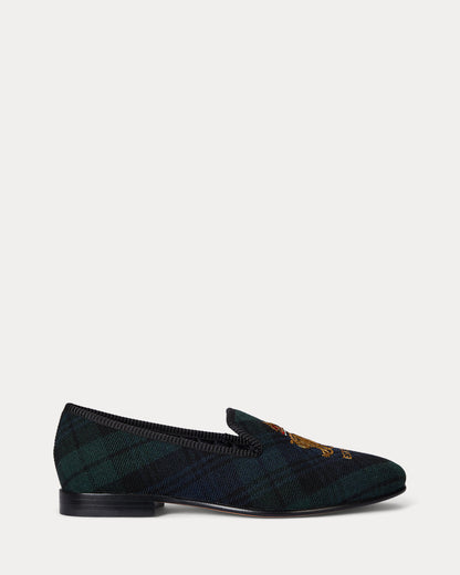 Ralph Lauren Paxton Bullioncrest Plaid Slipper Blackwatch Tartan