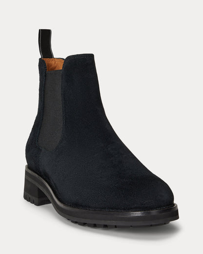 Ralph Lauren Bryson Suede Chelsea Boot Black