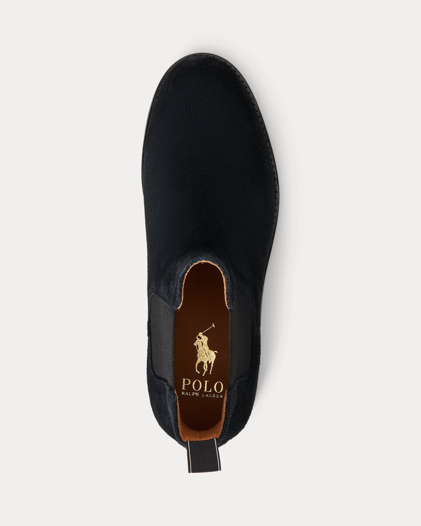 Ralph Lauren Bryson Suede Chelsea Boot Black