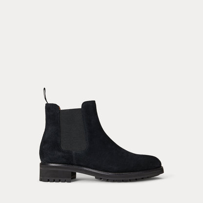 Ralph Lauren Bryson Suede Chelsea Boot Black