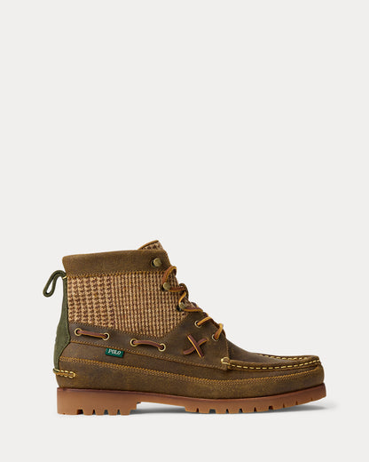 Ralph Lauren Ranger Mid Suede Wool Tweed Boot Tweed Colorblock