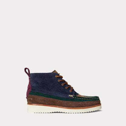 Ralph Lauren Ranger Suede Wool Tweed Workboot Tweed Colorblock
