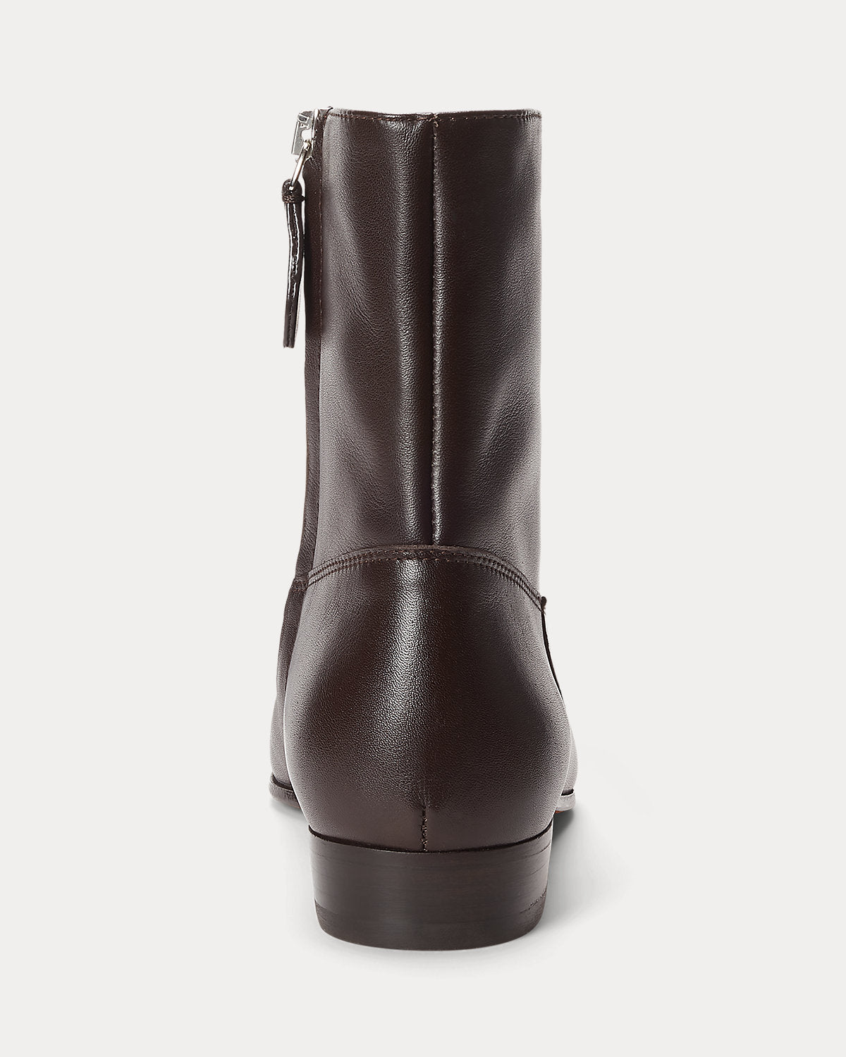 Ralph Lauren Calfskin Ankle Boot Dark Brown