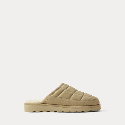 Ralph Lauren Reade Suedetrim Quilted Scuff Slipper Milkshake