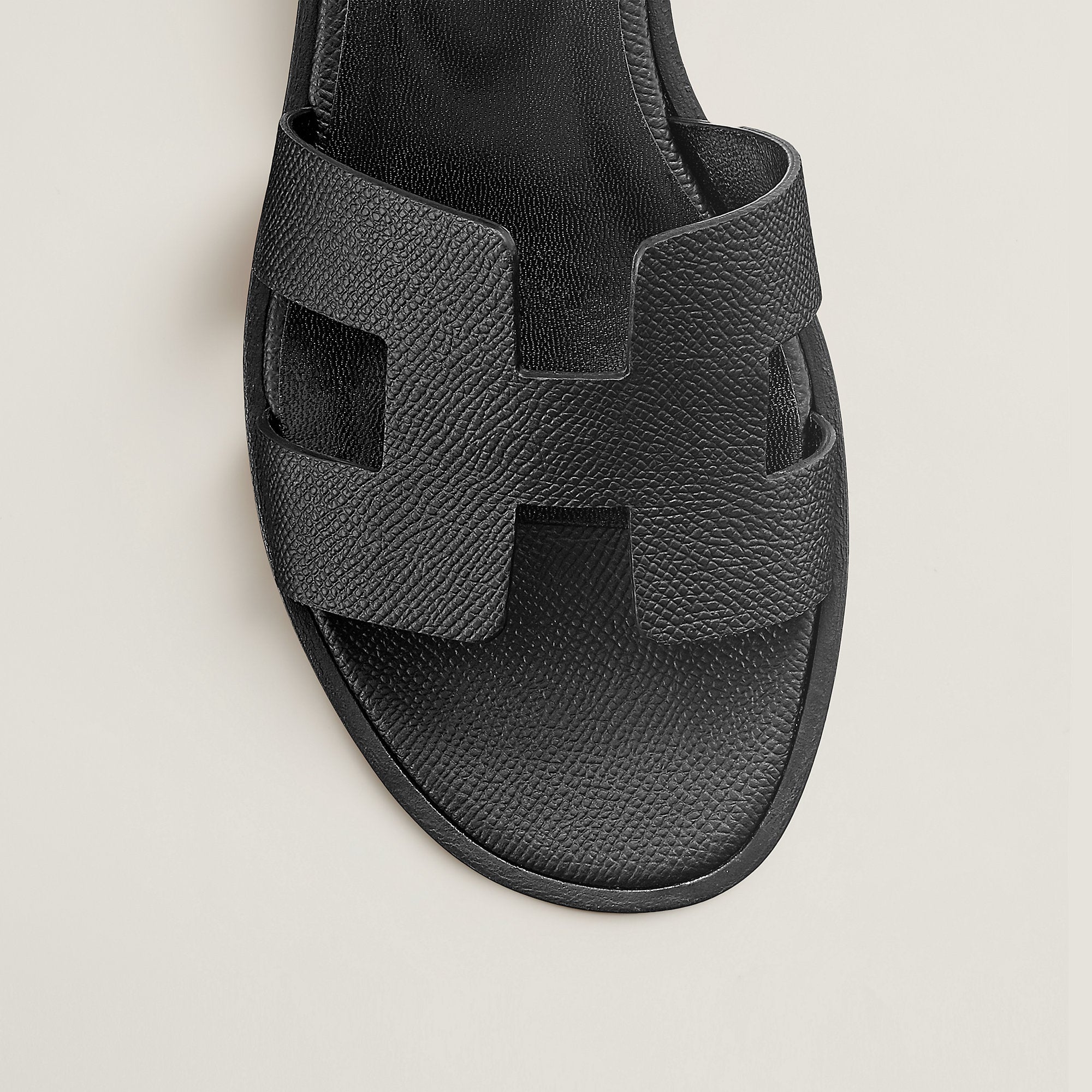  Hermes Santorini Sandal Noir