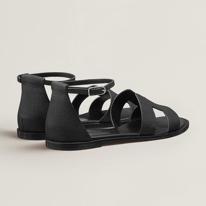 Hermes Santorini Sandal Noir