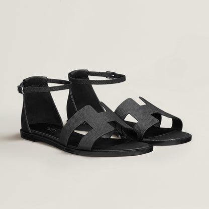  Hermes Santorini Sandal Noir