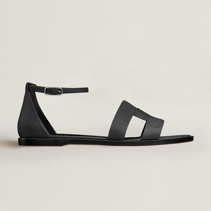  Hermes Santorini Sandal Noir