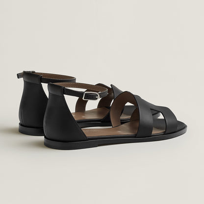 Hermes Santorini Sandal Noir