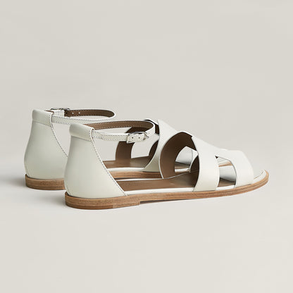  Hermes Santorini Sandal Blanc