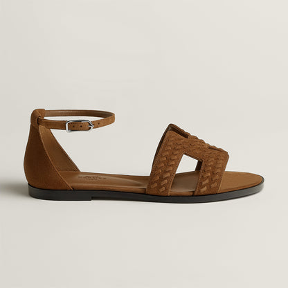  Hermes Santorini Sandal Brun Fum