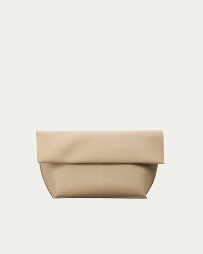 Freja Seamed Clutch Sand
