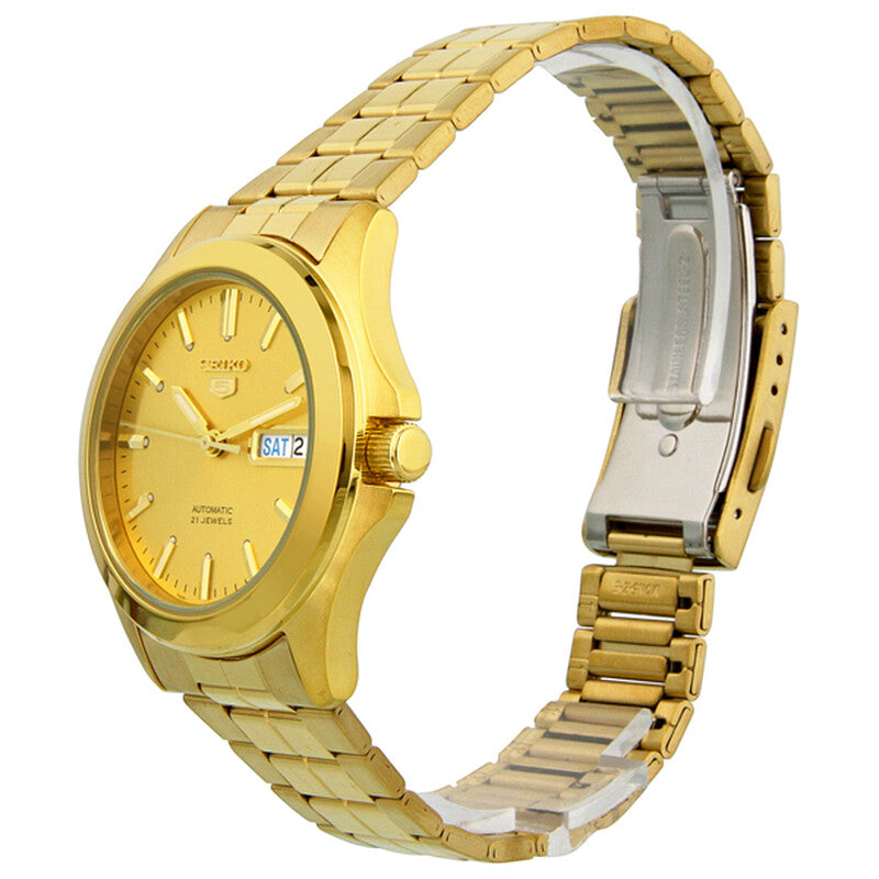 Seiko 5 All Gold-Plated Stainless Steel Mens Watch
