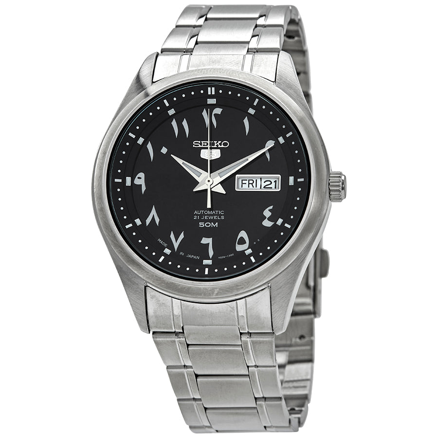 Seiko 5 Automatic Black Arabic Dial Mens Watch