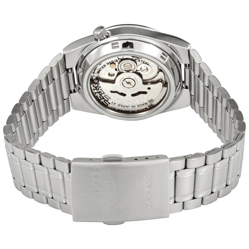 Seiko 5 Automatic Black Arabic Dial Stainless Steel Mens Watch