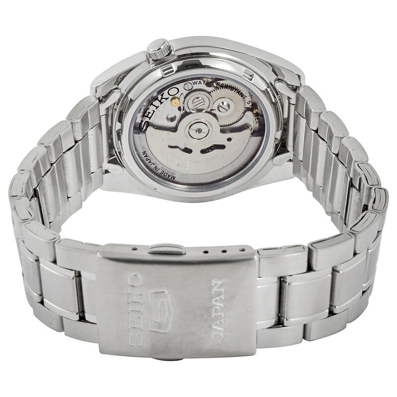 Seiko 5 Automatic Black Dial Stainless Steel Mens Watch