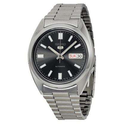 Seiko 5 Automatic Black Dial Stainless Steel Mens Watch