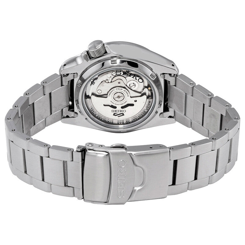 Seiko 5 Automatic Black Dial Stainless Steel Mens Watch