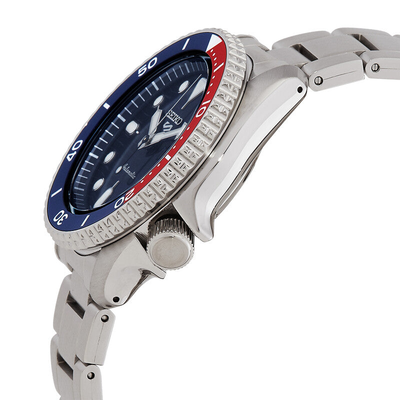 Seiko 5 Automatic Blue Dial Pepsi Bezel Mens Watch