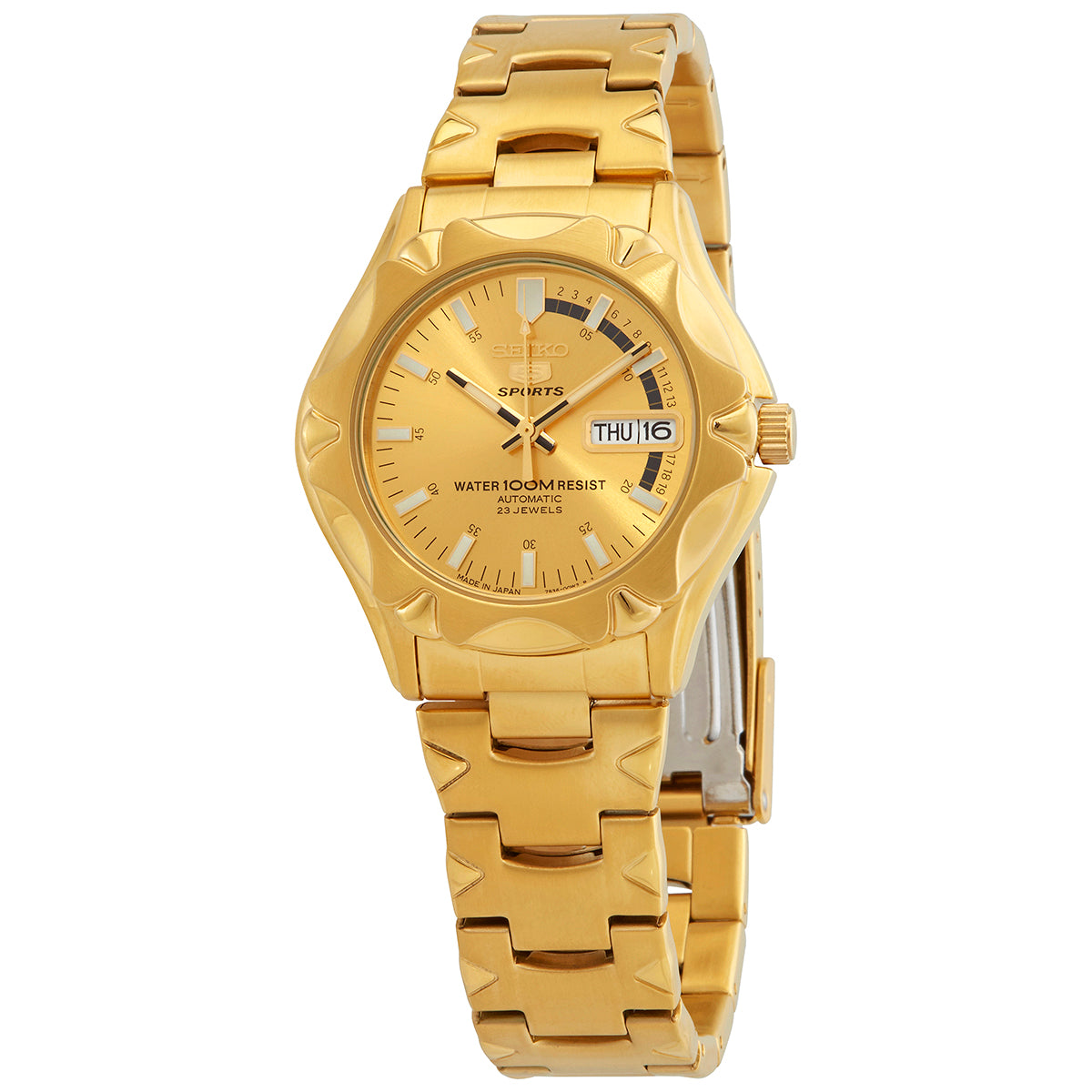 Seiko 5 Automatic Gold Dial Mens Watch