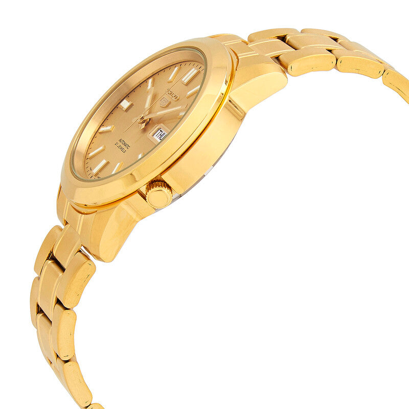 Seiko 5 Automatic Gold Dial Yellow Gold-Tone Mens Watch