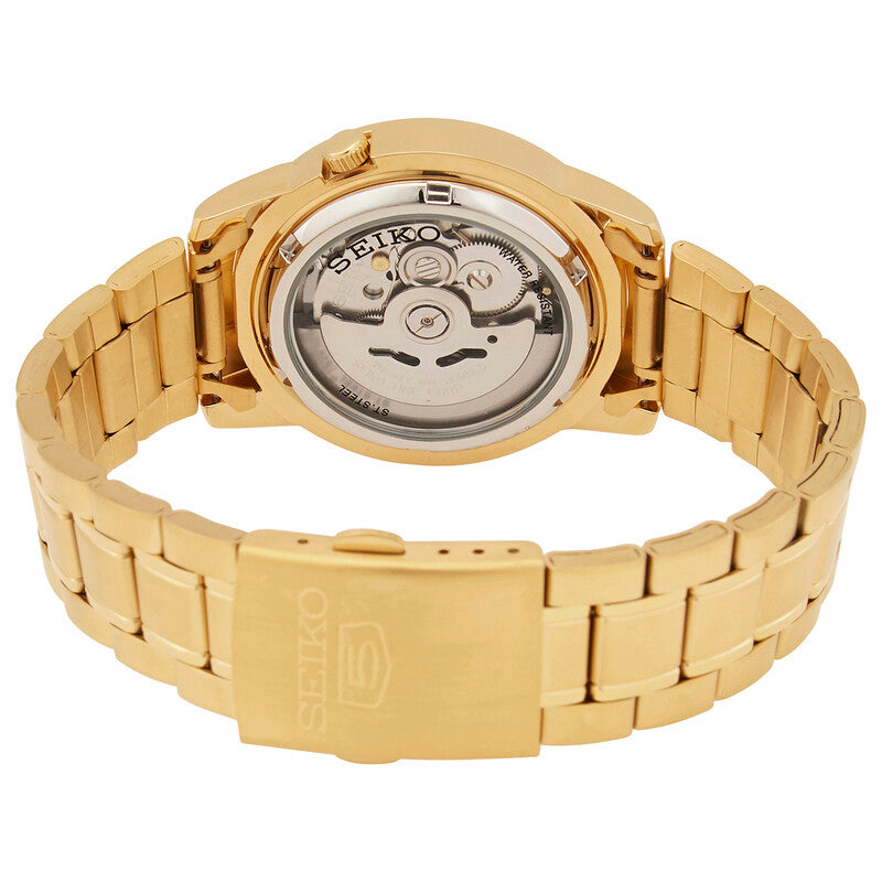 Seiko 5 Automatic Gold Dial Yellow Gold-Tone Mens Watch