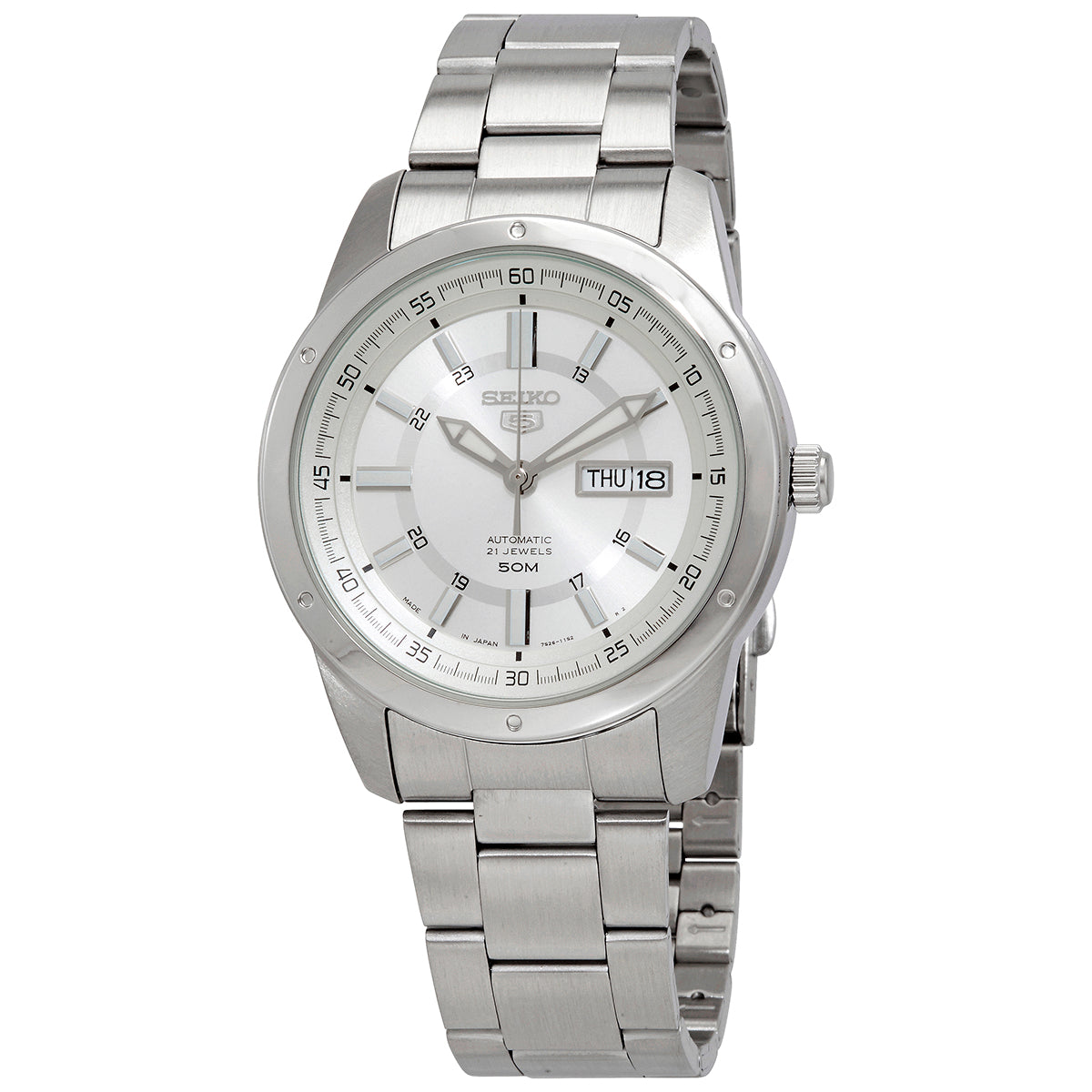 Seiko 5 Automatic Silver Dial Mens Watch