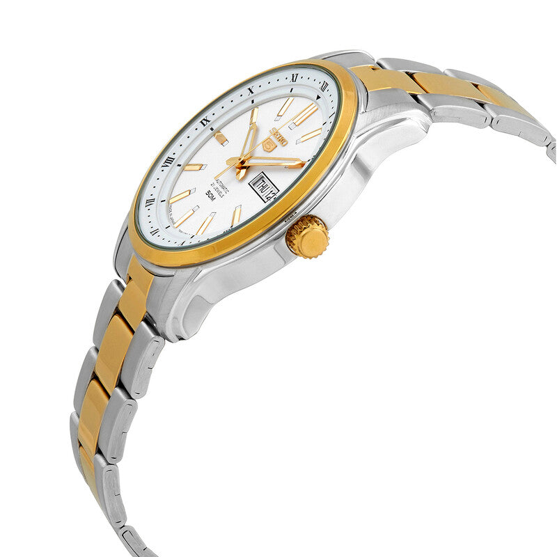 Seiko 5 Automatic Silver Dial Two-Tone Mens Watch