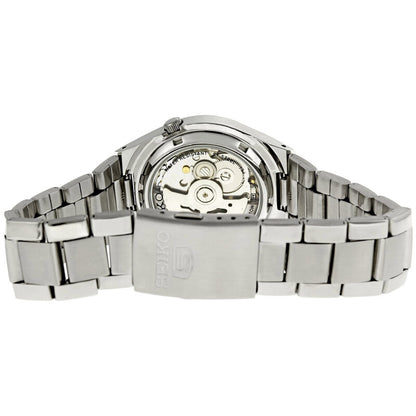 Seiko 5 Black Dial Stainless Steel Mens Watch