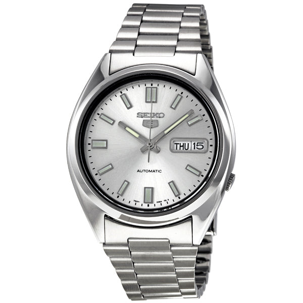 Seiko 5 Automatic Silver Dial Stainless Steel Mens Watch