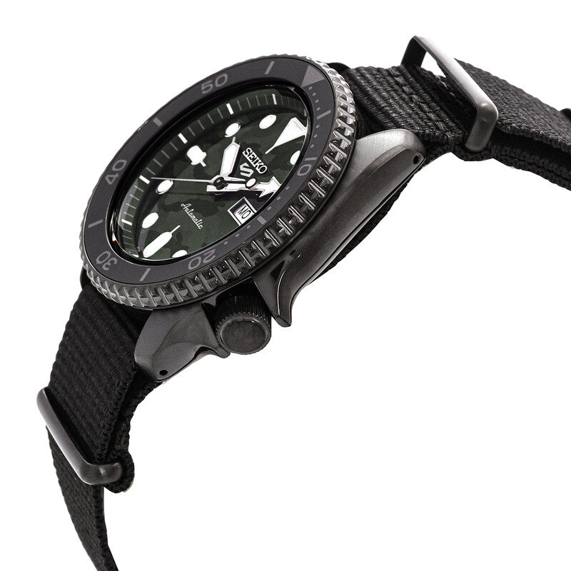 Seiko 5 Sports Automatic Green Camouflage Dial Mens Watch