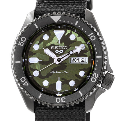 Seiko 5 Sports Automatic Green Camouflage Dial Mens Watch
