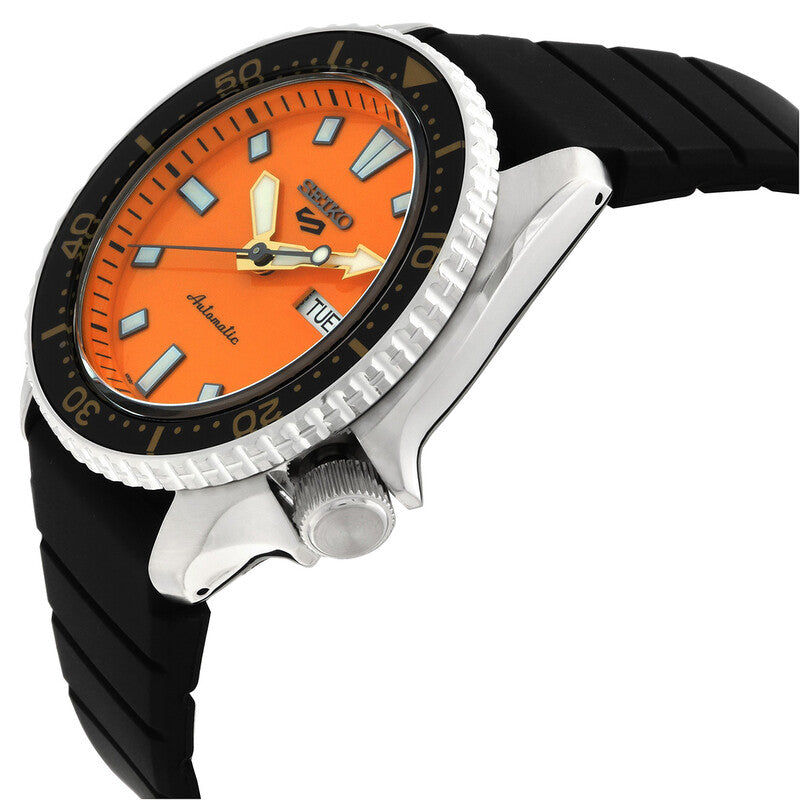Seiko 5 Sports Automatic Orange Dial Mens Watch