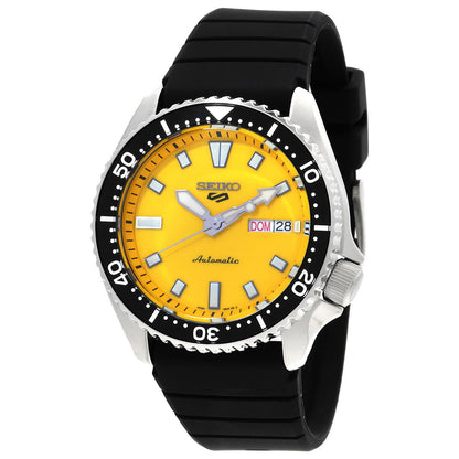Seiko 5 Sports Automatic Yellow Dial Mens Watch