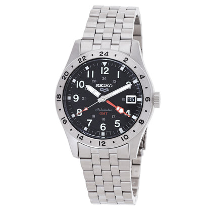 Seiko 5 Sports Gmt Automatic Black Dial Mens Watch
