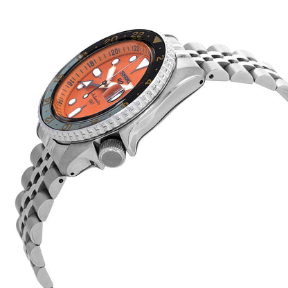 Seiko 5 Sports Gmt Automatic Orange Dial Mens Watch