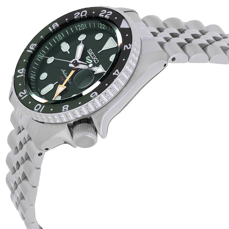 Seiko 5 Sports Skx Gmt Automatic Green Dial Sprite Bezel Mens Watch