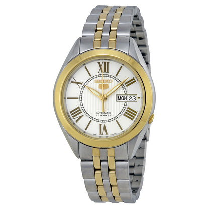 Seiko 5 Vintage Automatic White Dial Two-Tone Mens Watch